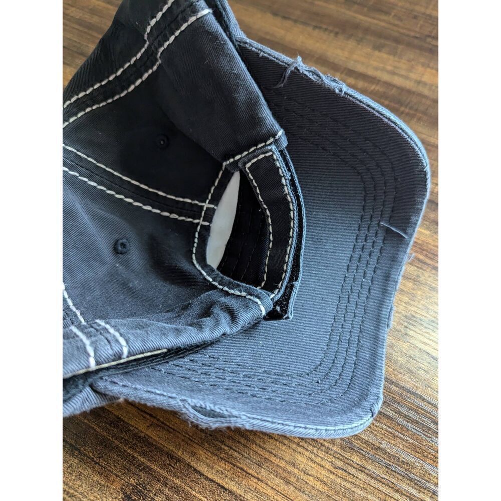 Ladies Black Happy Camper Baseball Hat - Picture 7 of 7